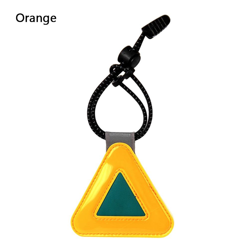 1Pcs Safety Warning Reflective Triangle Sign with Spring Hook Hanging Tag  Night Cycling Riding