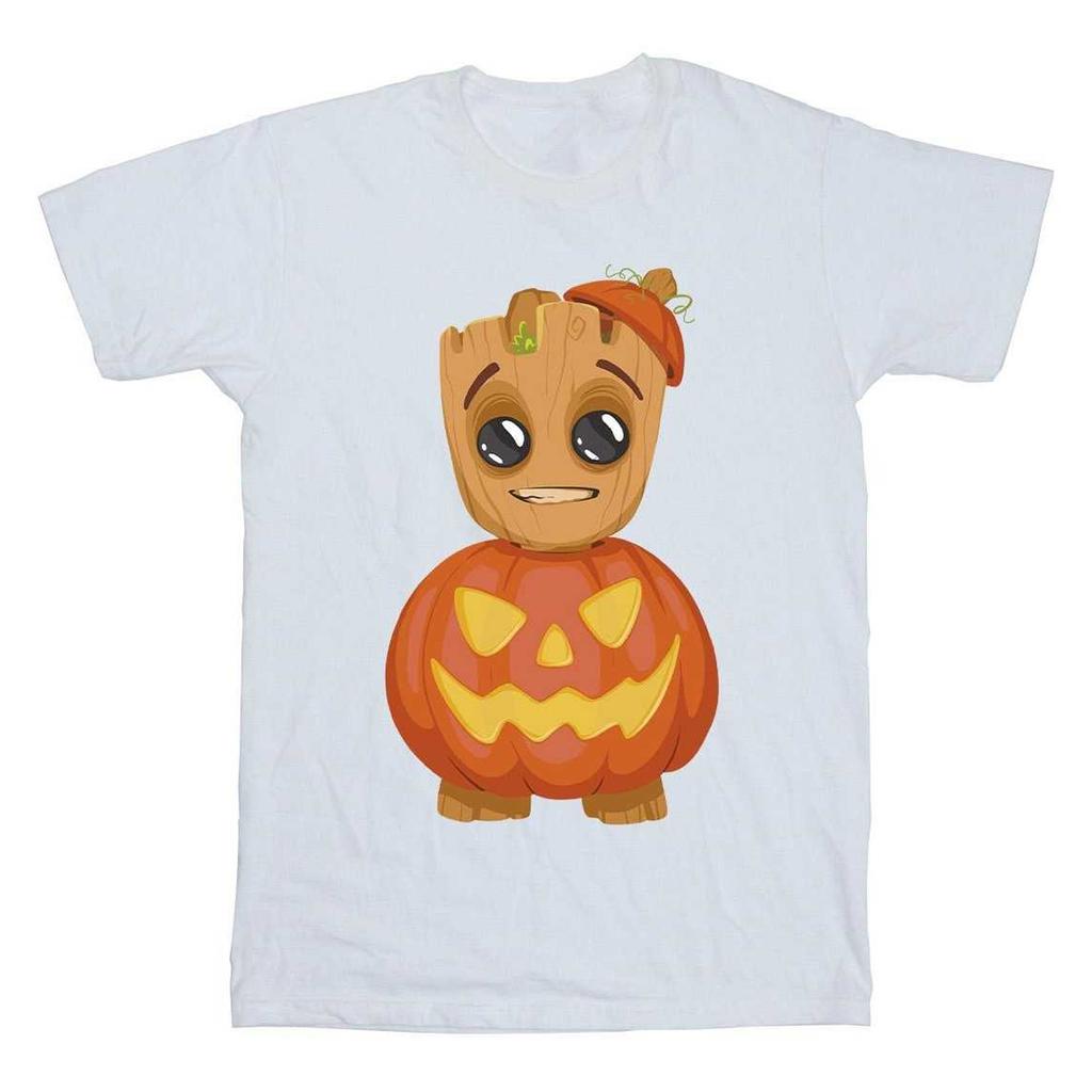 Guardians Of The Galaxy Boys Groot Pumpkin Cotton T-Shirt