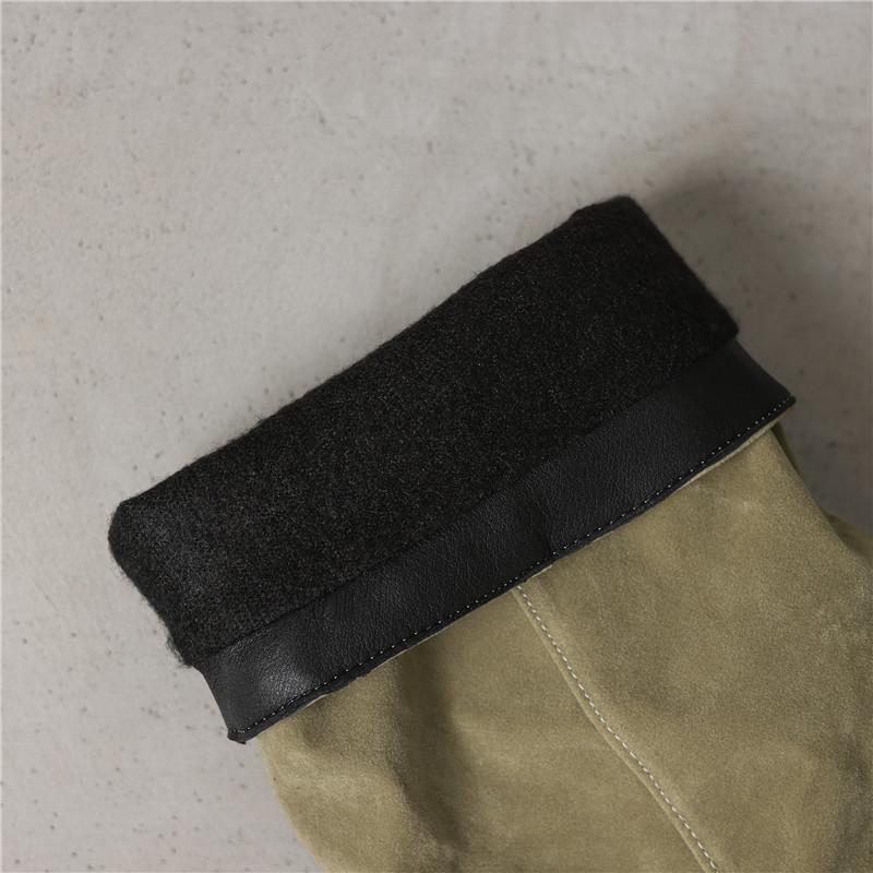 Women's High-heeled Boots Autumn and Winter New Sexy Temperament Thick Heel Square Head Large Size Medium Boots