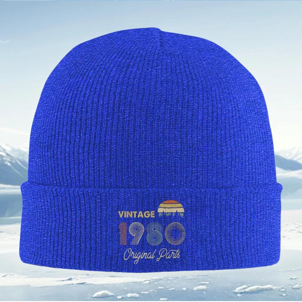 New Vintage Original Parts Retro Design Unisex Women Unisex Knitted Hat Beanie Pullover Cap Winter Thermal Warm Christmas Outd