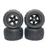 Oikabio 4-Piece Large Tire Widened Wheel Set for 144001, 124016, 124018, 124019, 12428, and 16889 RC Car Upgrade Parts, 2