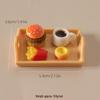 Dollhouse Miniature Food Set: Hamburger, Fries & Coffee Tray