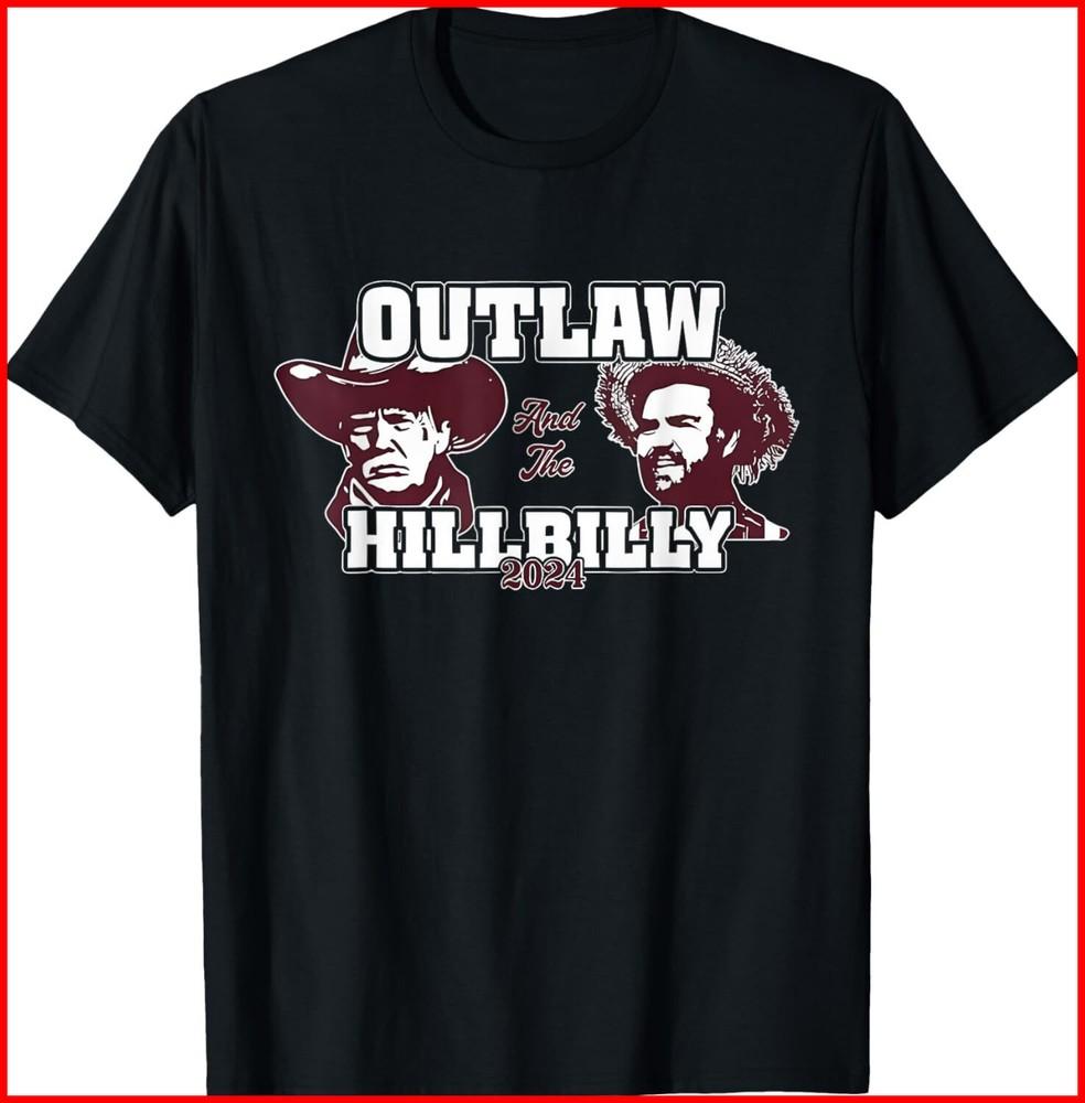 Outlaw Hillbilly Trump Vance 2024 Vintage black T-Shirt Unisex T-Shirt M