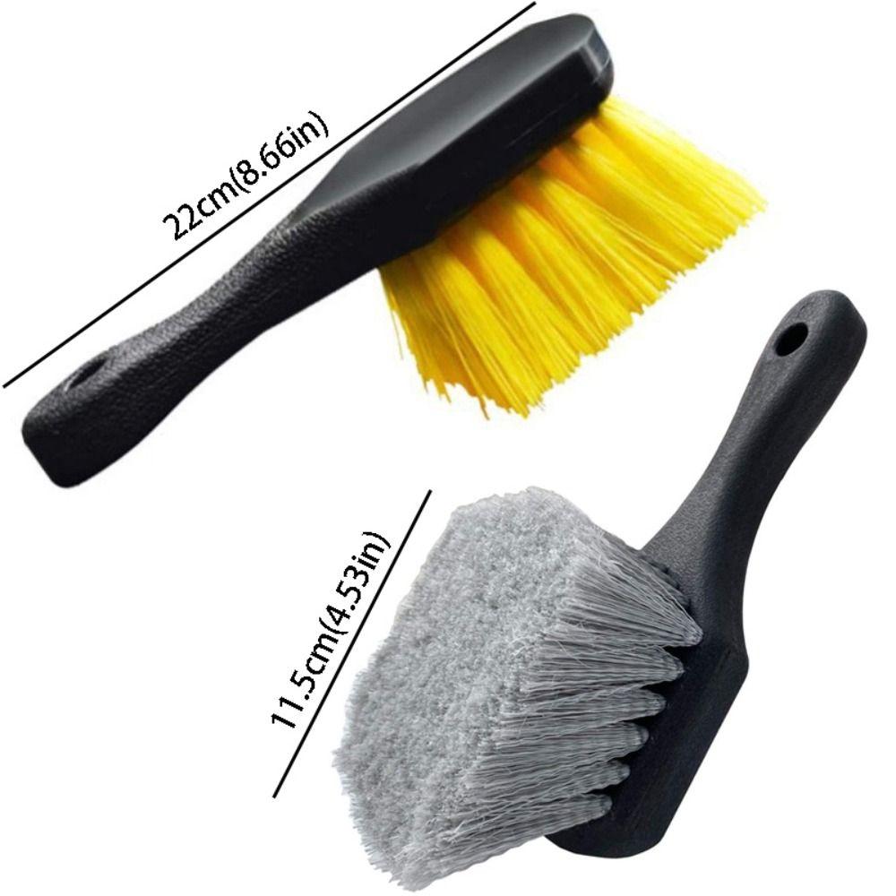 Heavy Duty Car Tire Brush Short Handle Wheel Cleaning Brush  Wheels Cleaning