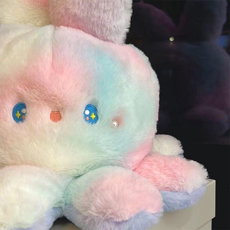 COD Cute Double-Sided Octopus Octopus Rabbit Doll Transformation Flip Plush Toy Octopus Pillow Rag Doll Birthday Gift Cute Super Cute Female