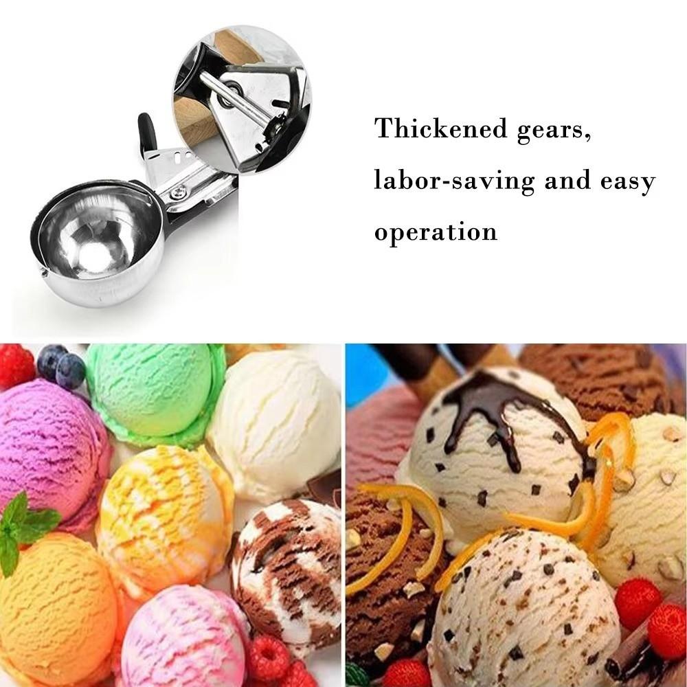 Rebound Ice Cream Scoop Stainless Steel Snowball Maker Durable Kitchen Tool  Gelatos