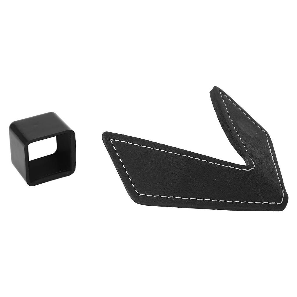 Magnetischer Billardkreidehalter Aluminiumlegierung Schwarz mit Ledergürtelclip Tragbares Leichtes Billardzubehör