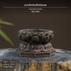 Vintage Lotus Kandelaardrager, Handgemaakte Cementen Schaal, Zen Decor Accent Basis Houder