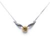 Harry Potter Golden Snitch Necklace: S925 Silver, Real Gold Plated, Elegant Gift for Couples