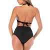 Women's Fashion Swimsuit Printed Sexy High Waist Split Bikini Swimsuit