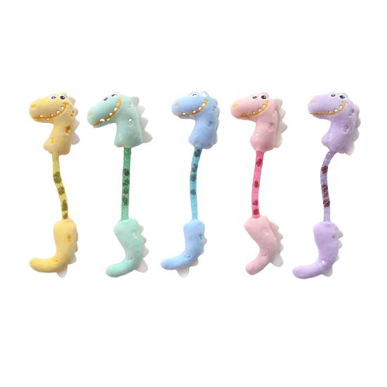 Plush Dinosaur Cat Toy Interactive Cat Chew Bite Toy with Natural Fruits Self Play Kicker??Toy for Indoor Cats Kittens