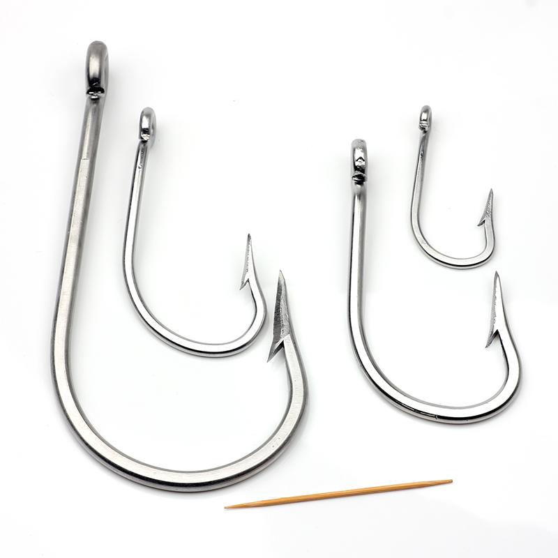 Stainless Steel Fishing Hooks 7731 Big Game Thick Tuna Bait Fishing Hook Sea Shark Extra Strong Saltwater