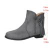 Europäische Damen Wildleder Quaste Chelsea Stiefeletten - Herbst/Winter Runde Spitze Zum Hineinschlüpfen Niedriger Absatz