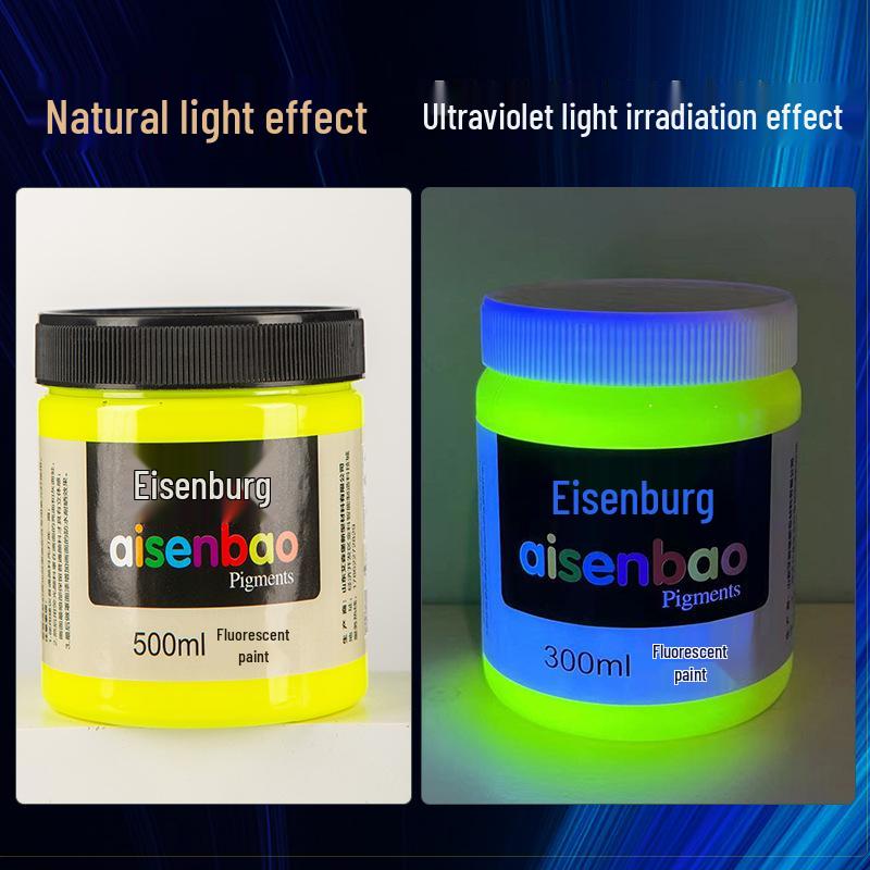 

Водостойкая Супер Яркая Фиолетовая Флуоресцентная Акриловая Краска для Светящегося Граффити и Настенной Живописи 300ml лимонно-желтый