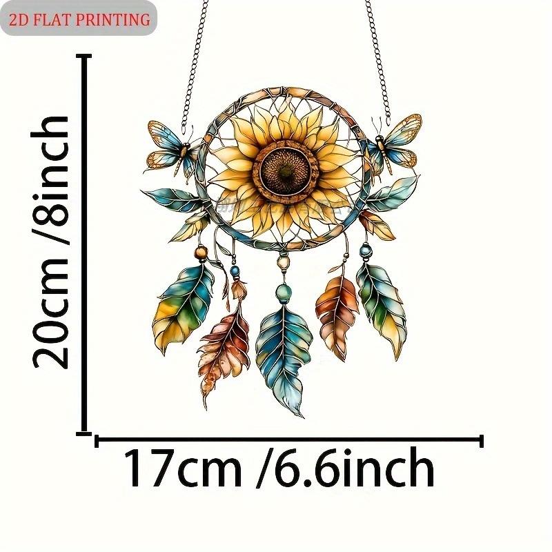 

1 шт. Водонепроникний та стійкий до подряпин 2D Акриловий Ловець Снів для Вуличної Веранди Саду Домашнього Декору, Святковий Подарунок 20*0.2cm