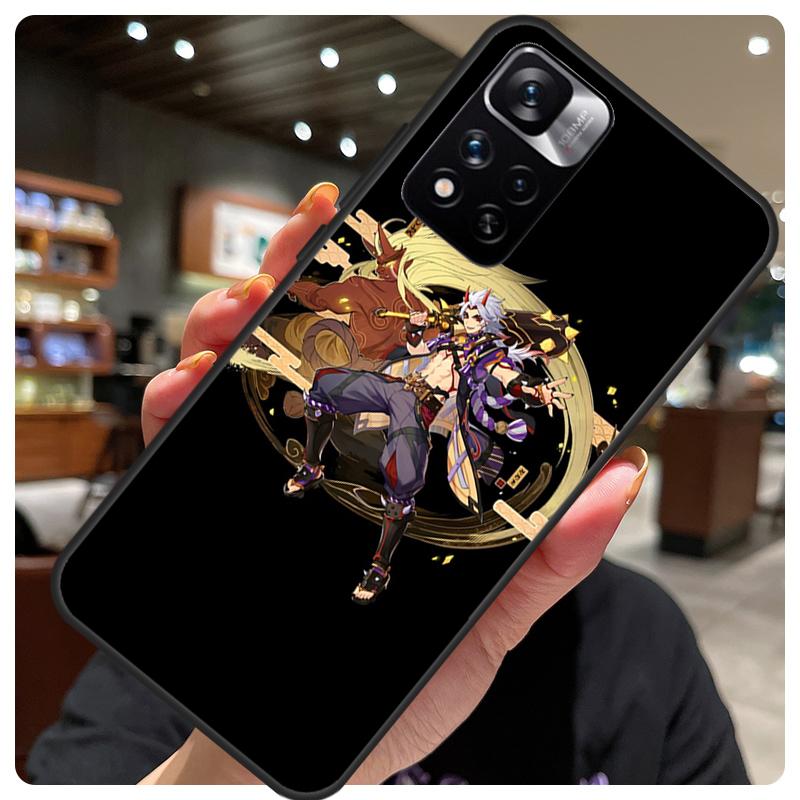 Arataki Itto Genshin Impact Case For Redmi Note 12 Pro Cover For Redmi Note 10 8 9 11 Pro 8T 9S 10S 11S 12S 9C 10C 12C