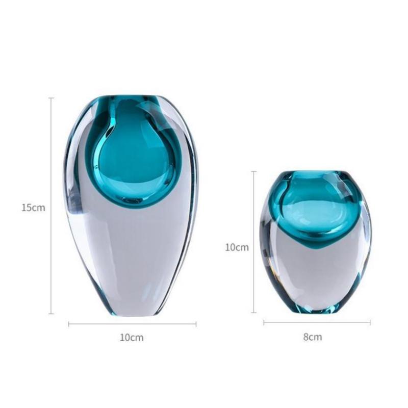 Glass Vase Colour Transparent Thick Bottom Hydroponic Flower Arrangement Accessories Flower Vase Terrarium Home Decoration