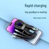 120W Triple-Head Fast Charging Cable for Apple, Huawei, Android Devices