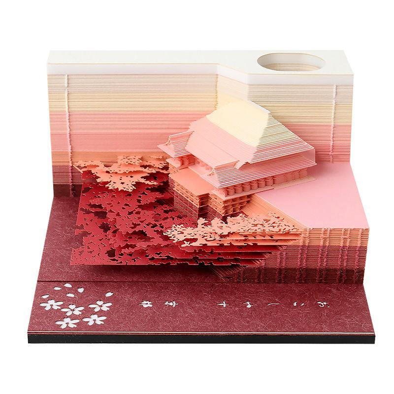 3D Kladblok Kalender Memo Pad Kerstmis Miniaturen Blok Notitiepapier Nieuwigheid Beeldjes Cadeau Woondecoratie Kantoren Decoratie Ambachten