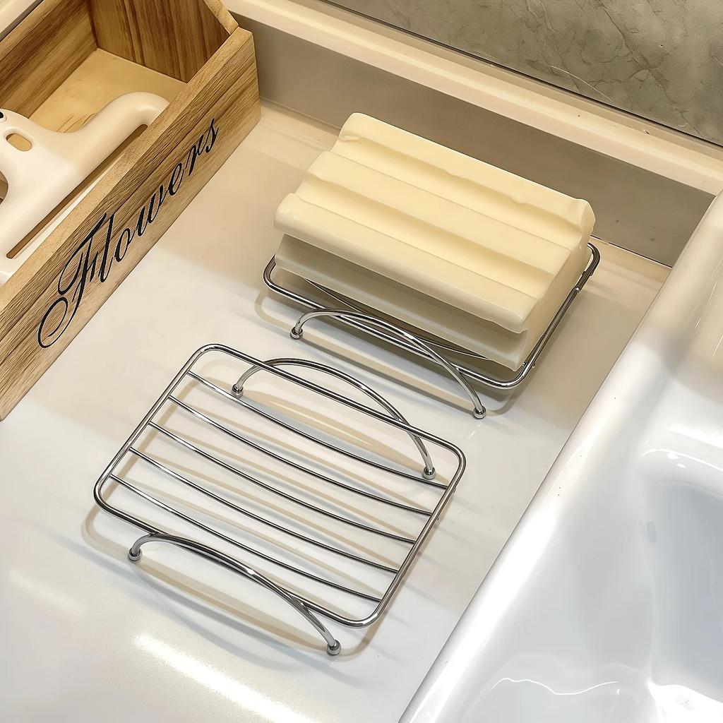 Seifenschalen aus Edelstahl Rostbeständiger Sparer-Korb für Badezimmer Toilette Dusche Seifenhalter Etui Marke Küchenzubehör