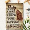 Vintage Metal Wall Sign Inspirational Prayer Rustic Spiritual Decor