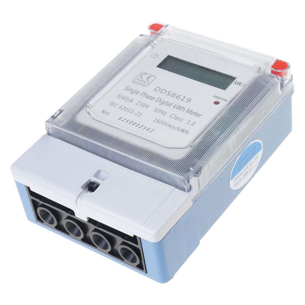 Wall Digital kWh Meter Single Phase Energy Meter For Accurate Home Energy Measurement Real Time Consumption Display
