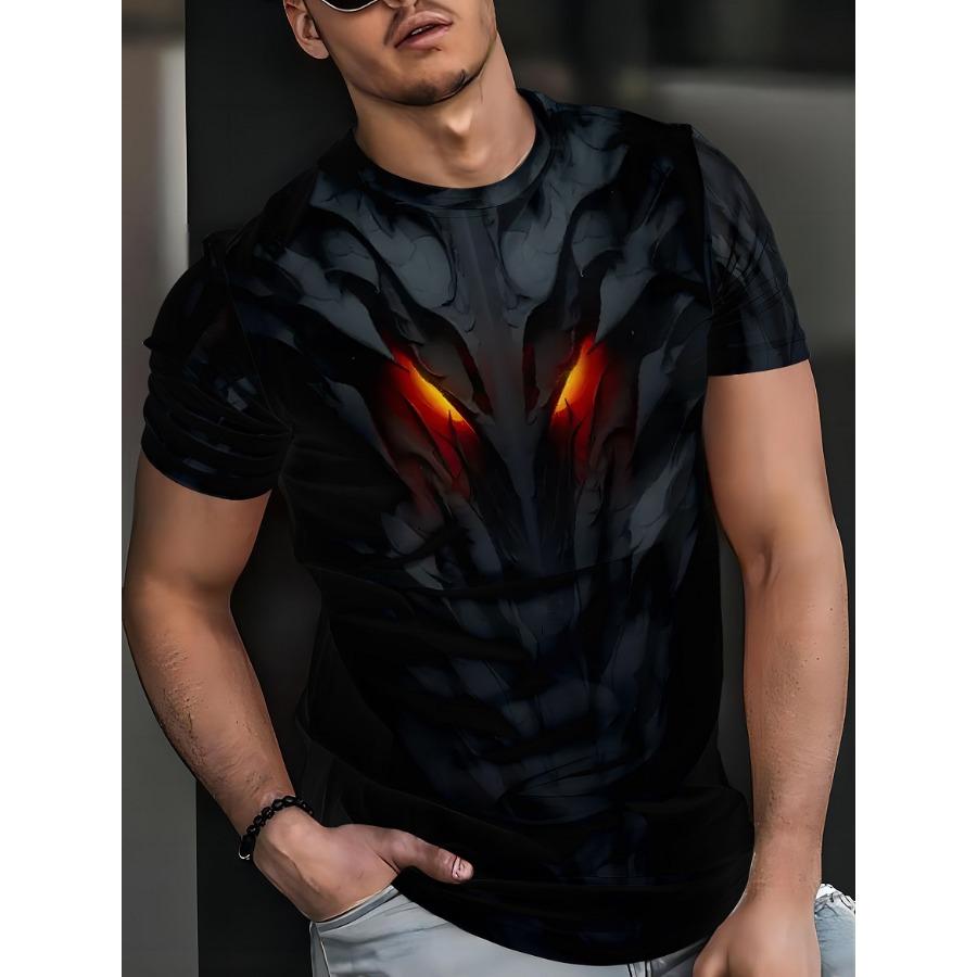 Tricou cu imprimeu 3D cu animale de modă Tricouri cu model de leu Tricou cu mânecă scurtă cu gâtul O Tricou cu mânecă scurtă de vară Tricouri pentru bărbați respirabile Îmbrăcăminte cu desene animate pentru bărbați