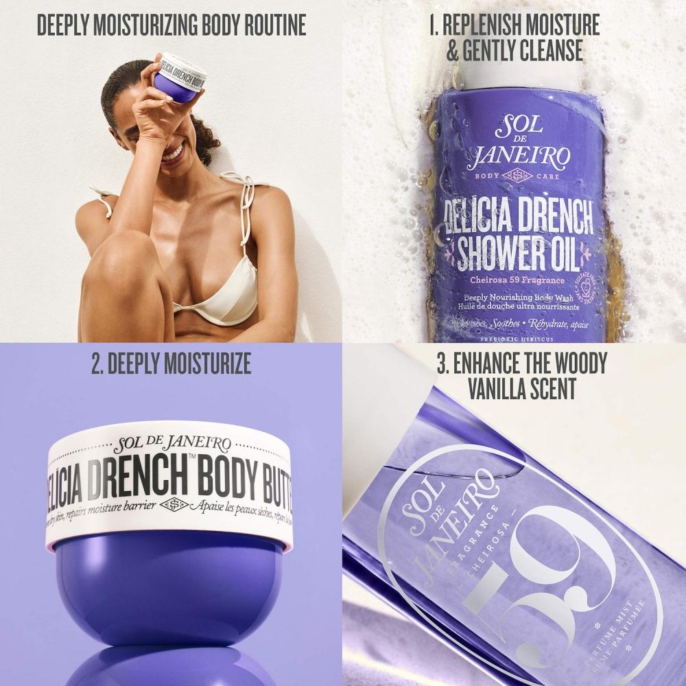 Sol De Janeiro Mini Del Cia Drench Body Butter 2.5 Oz 75 Ml