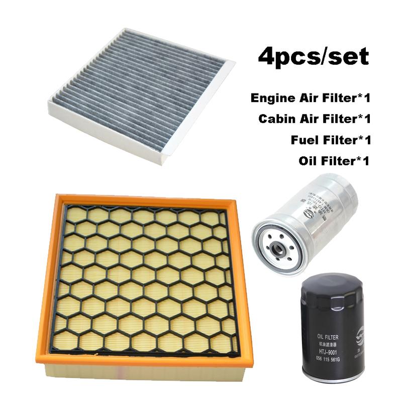 4pcs Filter Set For SAIC MG MAXUS T60 2.8TDI-Diesel Pickup Engine Accessories AC Cabin Air Flow Fuel Oil Filter C00005845