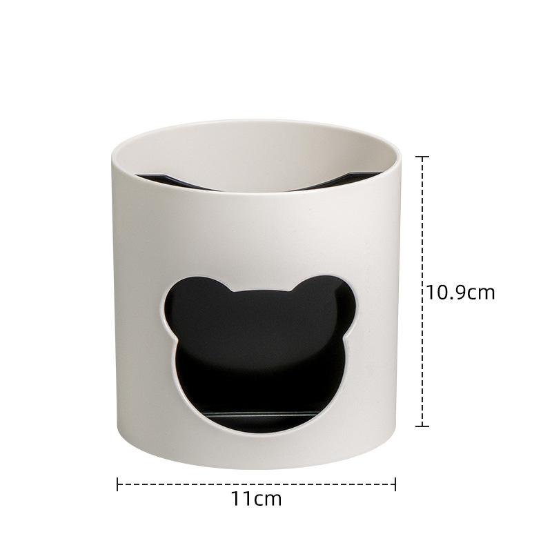 Cute Creative Bear Plastic Pen Holder Desktop Storage Organizer For Office Student