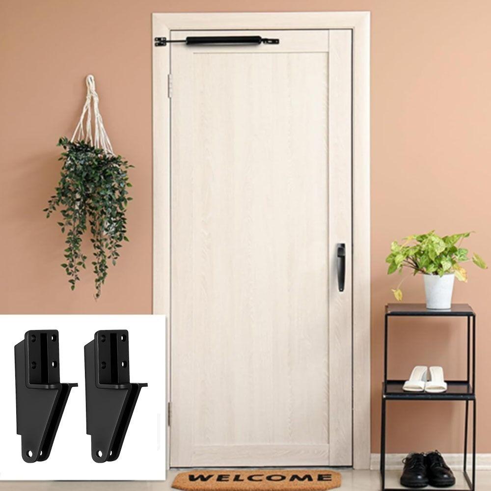 2pcs Adjustable Storm Hardware Bracket Replacement Parts Door Post Jamb Bracket For Farmhouse