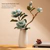 Composizione di fiori artificiali di magnolia: Set decorativo in ceramica per sala da pranzo o soggiorno