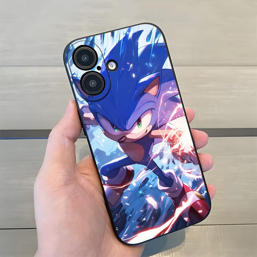 Cartoon S-Sonics Hedgehog Phone Case For Iphone 17 Pro Max 15 16 Pro 14 Plus 13 11 12 Xr X Xs 7 8 SE Plus Back Cover