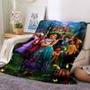 Colorful Family Celebration Flannel Blanket Super Soft Warm Cozy Blanket For Sofa Bed Office Travel Allseason Home Decor Gift