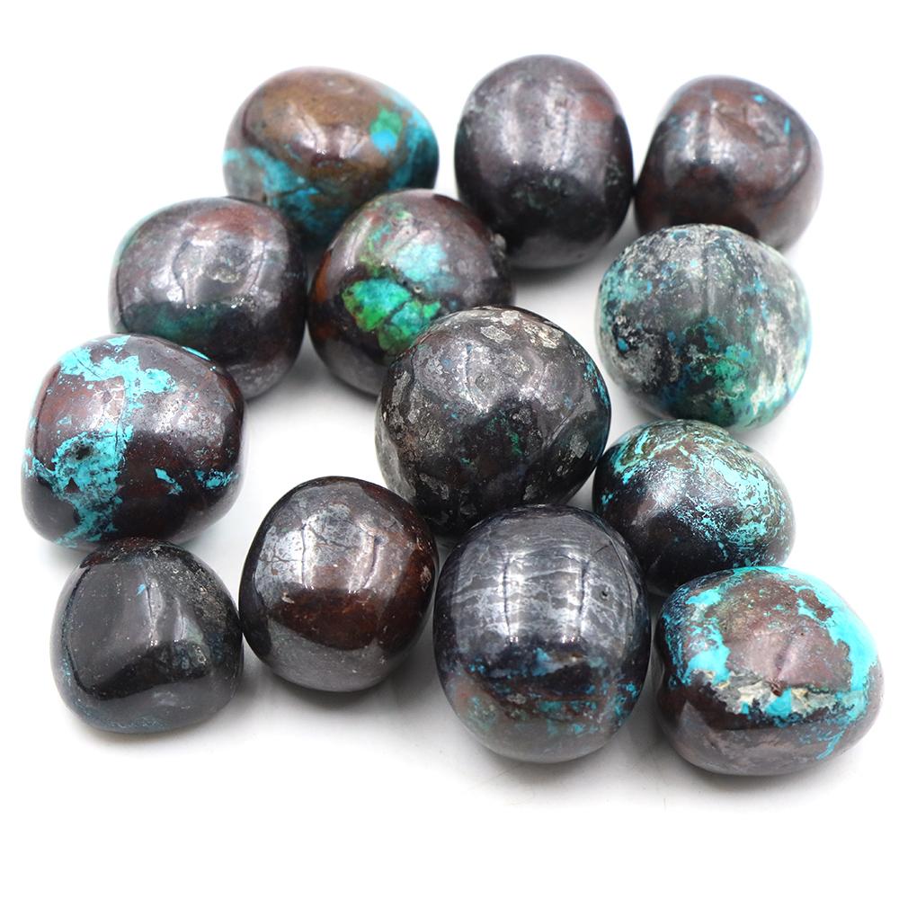 Pierres Roulées Naturelles Chrysocolle Turquoise Turquoise Cristaux Curatifs Vrac Gravier Minéral Énergétique Spécimen Aquarium Décoration Intérieure