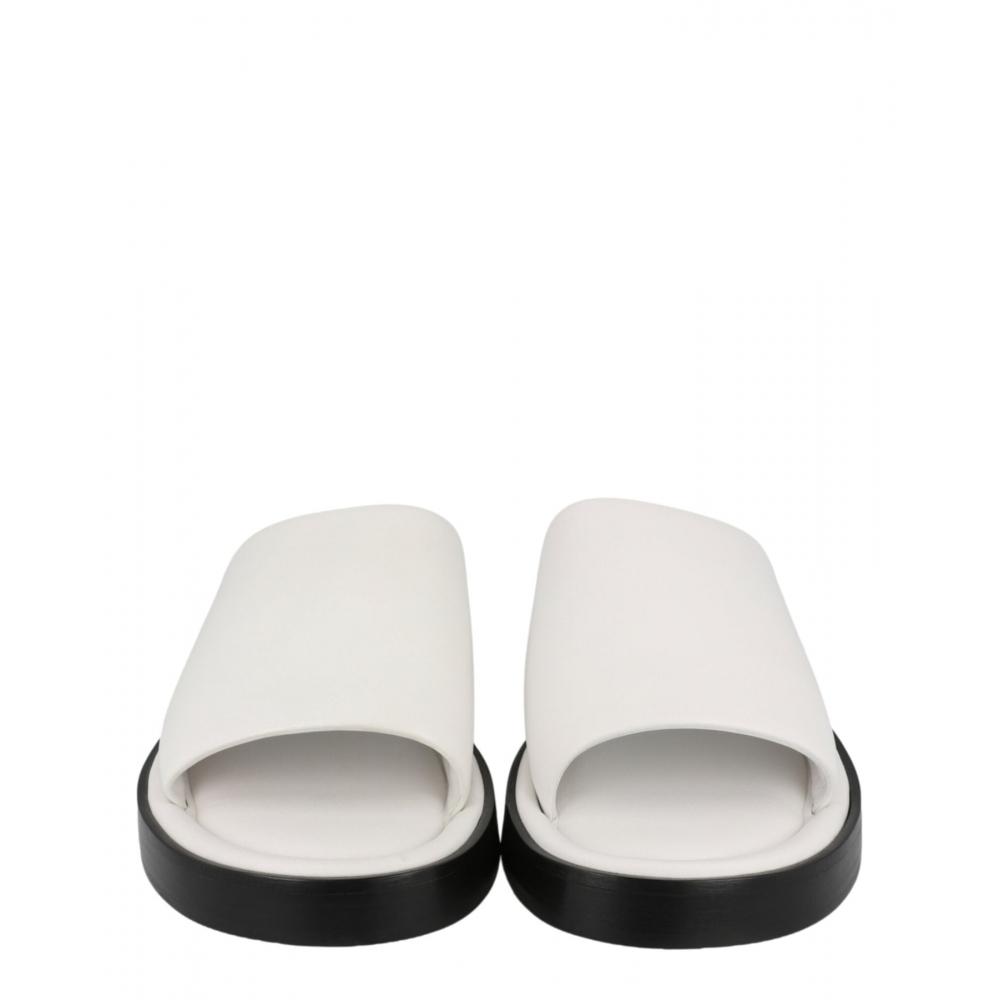 Salvatore Ferragamo Giunone Leather Slides White