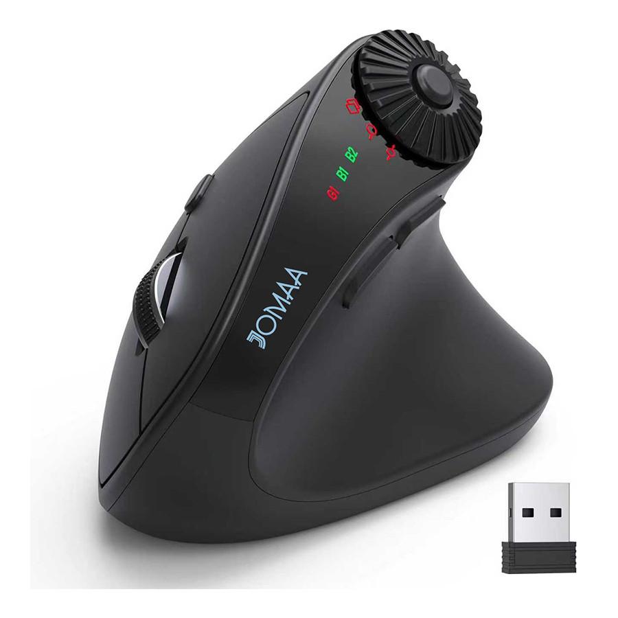 JOMAA Right Hand Wireless Vertical Mouse with Adjust Knob Bluetooth Ergonomics Mice for Computer Laptop Tablet Windows