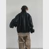 Veste de moto unisexe surdimensionnée en cuir PU de style rétro japonais