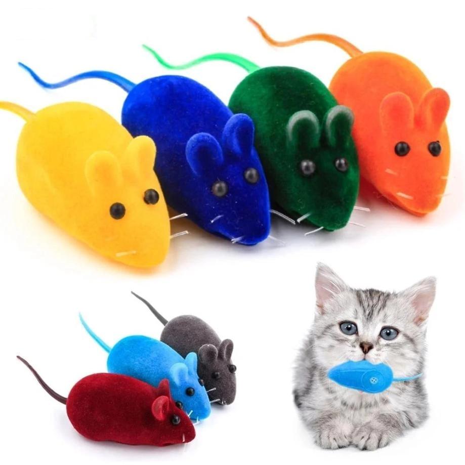 1 Pcs Random Color Squeak Sound Noise Funny Kitten Mouse Rat Pet Dog Cat Play Toy Color Random