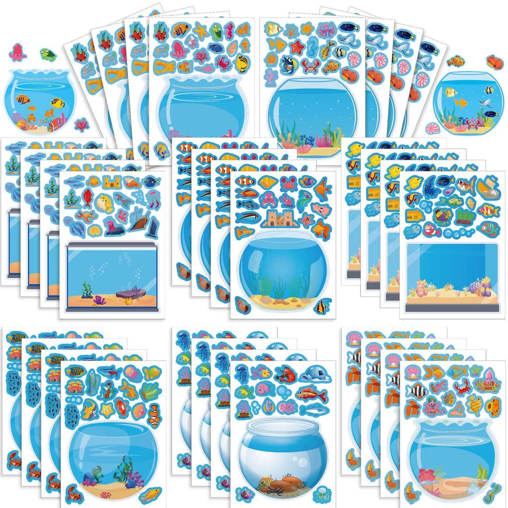 Waterproof Fish Tank Sticker Diy Notebook Sticker For Themed Party Birthday Party Notebook
