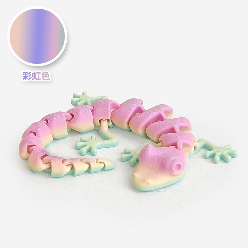10/19Cm 3D Printed Articulated Lizard Figurine Fully Poseable Home Decora Collectible Desk Ornaments Creative Birthday Gifts Toy