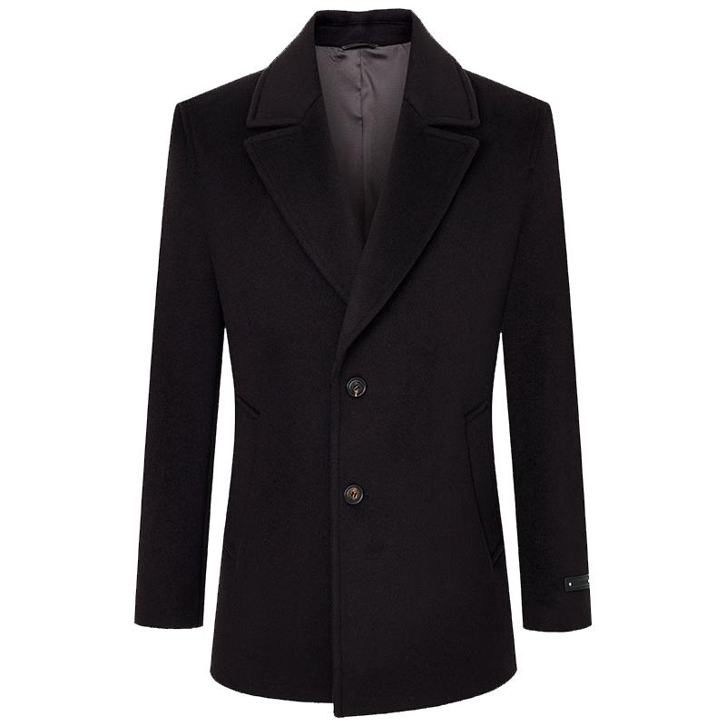 

Мужское деловое повседневное двустороннее полупальто из смесовой шерсти L-48