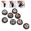 8pcs Christmas Nail Art Rhinestones Alloy Rivet Beads Nail Decoration Manicure Tool