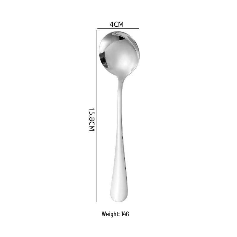 Abay Stainless Steel Long Handle Gold Eating Spoon