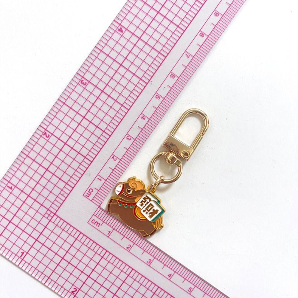 Cartoon Style Zodiac Pony Pendant Bag Hanging Charms Year Horse Lucky Mascot  Accessory