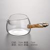 Glass Tea Jug Chinese Kung Fu Tea Set Accessory Water Pitcher Wood Side Handle Teapot Heat Resistant Teaware Coffee Milk Pot