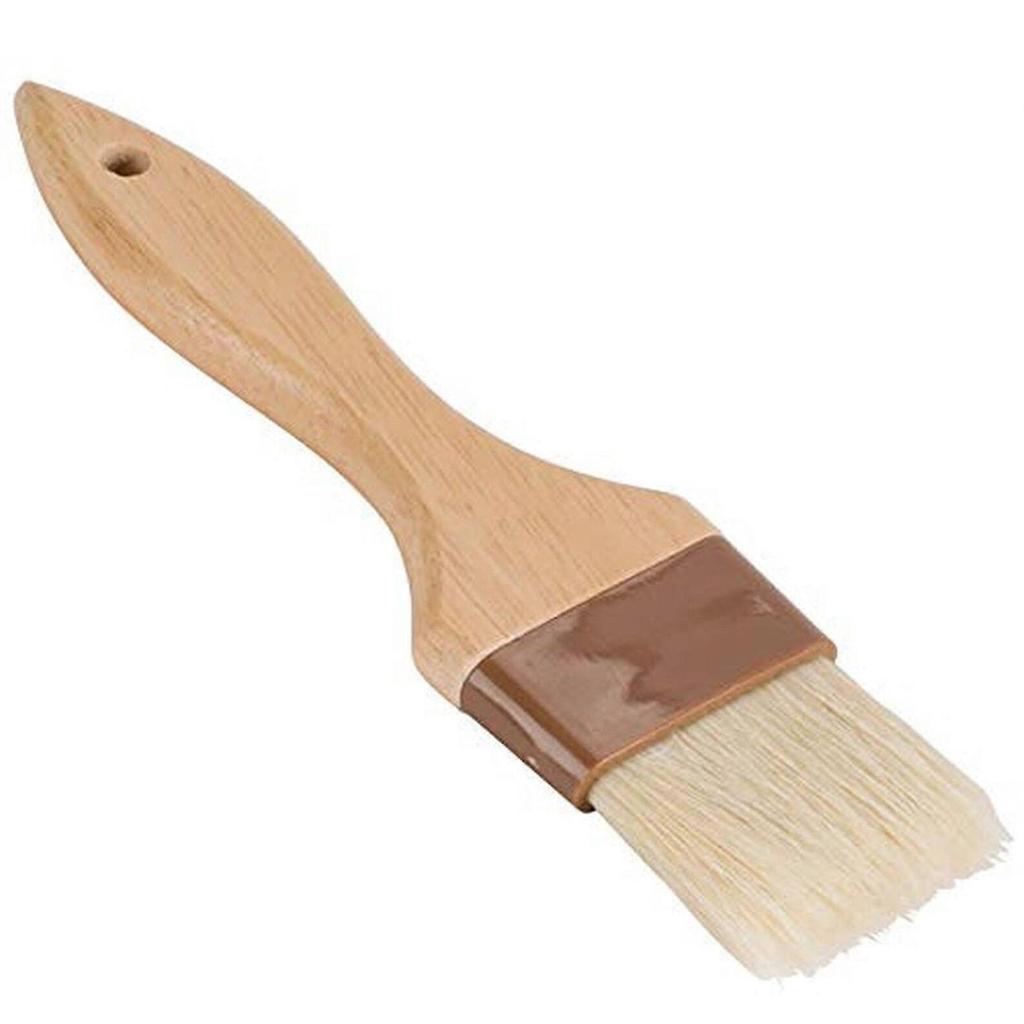 2-Inch Wide Pastry Brush with Boar Bristles and Hardwood Handle, Basting Brush