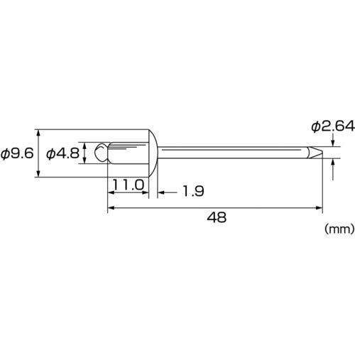 Lobtex (Ebi) Blind Rivets, 1000 pieces, NSA6-4