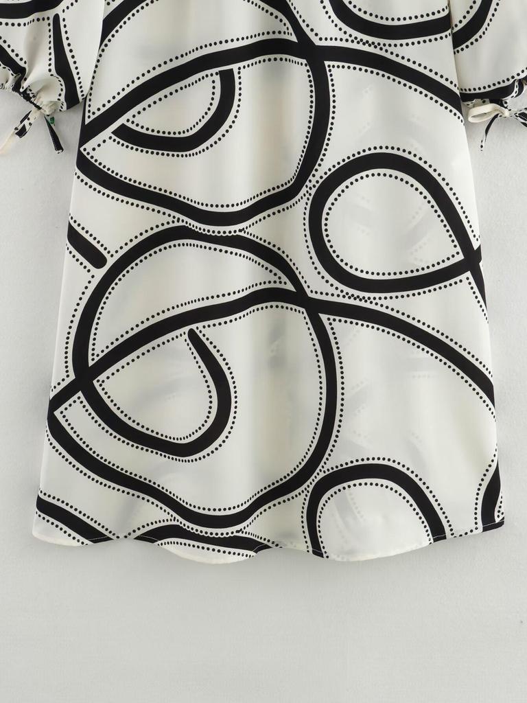 2025 Spring Women's Ethnic Style Loose Long Sleeve Dress - European & American Fashion