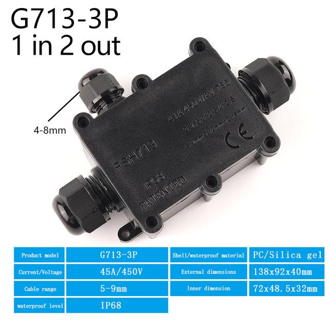 

2/3/4/5/6-ходовий зовнішній водонепроникний IP68 електричний кабельний з єднувач для проводів, розподільна коробка з клемами для аксесуарів для електричної проводки